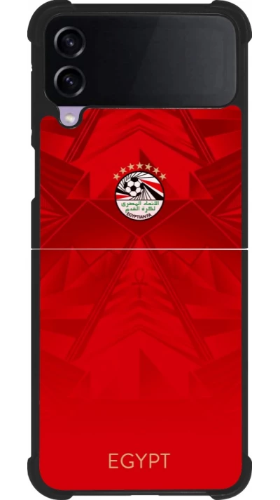 Coque Samsung Galaxy Z Flip3 5G - Silicone rigide noir Maillot de football Égypte 2026 personnalisable
