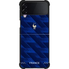 Coque Samsung Galaxy Z Flip3 5G - Silicone rigide noir Maillot de football France 2026 personnalisable