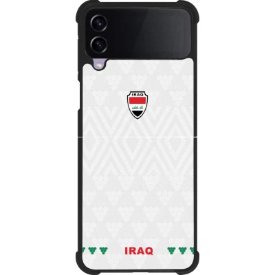 Coque Samsung Galaxy Z Flip3 5G - Silicone rigide noir Maillot de football Irak 2026 personnalisable