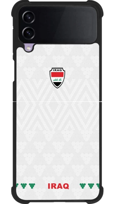 Coque Samsung Galaxy Z Flip3 5G - Silicone rigide noir Maillot de football Irak 2026 personnalisable