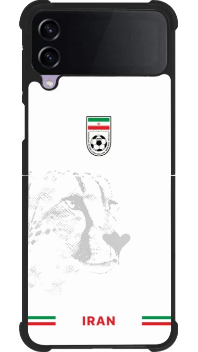 Coque Samsung Galaxy Z Flip3 5G - Silicone rigide noir Maillot de football Iran 2026 personnalisable