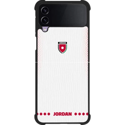 Coque Samsung Galaxy Z Flip3 5G - Silicone rigide noir Maillot de football Jordanie 2026 personnalisable