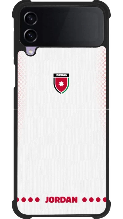 Coque Samsung Galaxy Z Flip3 5G - Silicone rigide noir Maillot de football Jordanie 2026 personnalisable