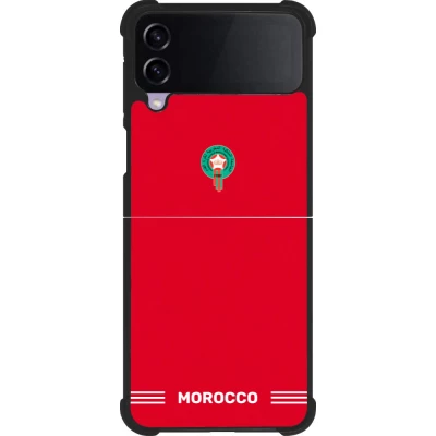 Samsung Galaxy Z Flip3 5G Case Hülle - Silikon schwarz Marokko 2026 personalisierbares Fussballtrikot