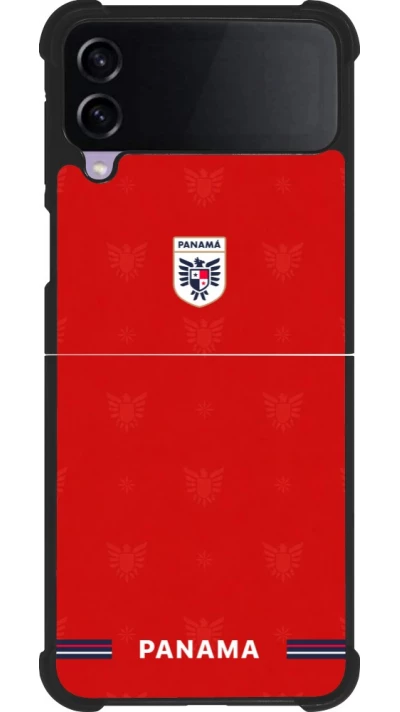 Coque Samsung Galaxy Z Flip3 5G - Silicone rigide noir Maillot de football Panama 2026 personnalisable