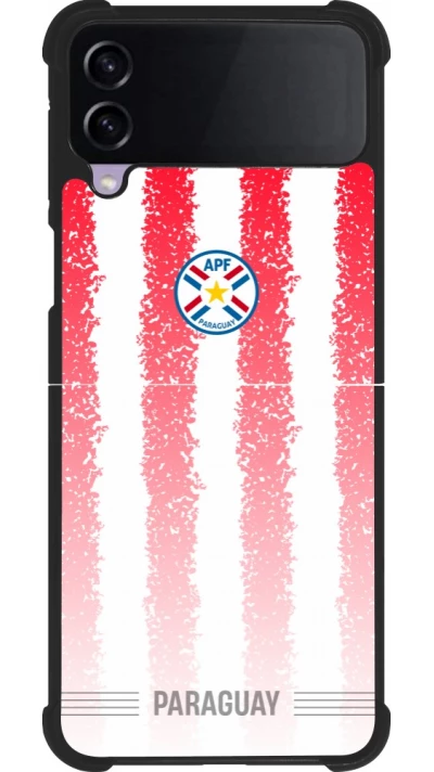 Coque Samsung Galaxy Z Flip3 5G - Silicone rigide noir Maillot de football Paraguay 2026 personnalisable
