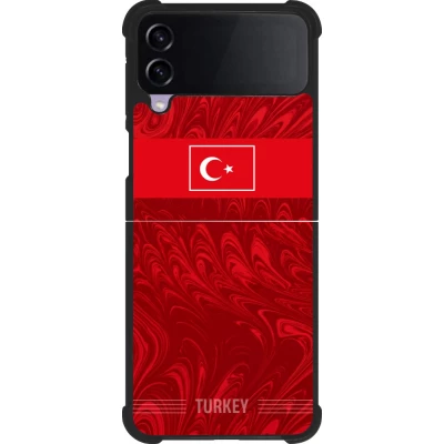 Samsung Galaxy Z Flip3 5G Case Hülle - Silikon schwarz Türkei 2026 personalisierbares Fussballtrikot