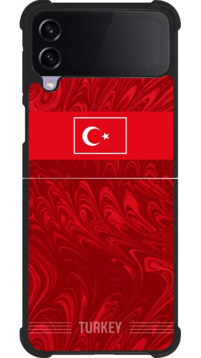 Samsung Galaxy Z Flip3 5G Case Hülle - Silikon schwarz Türkei 2026 personalisierbares Fussballtrikot