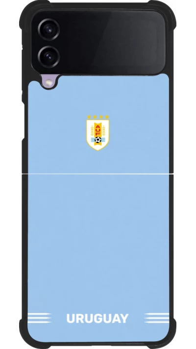 Samsung Galaxy Z Flip3 5G Case Hülle - Silikon schwarz Uruguay 2026 personalisierbares Fussballtrikot