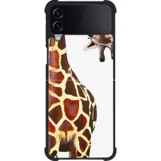 Coque Samsung Galaxy Z Flip3 5G - Silicone rigide noir Giraffe Fit
