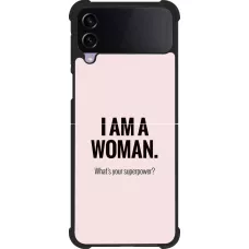 Coque Samsung Galaxy Z Flip3 5G - Silicone rigide noir I am a woman