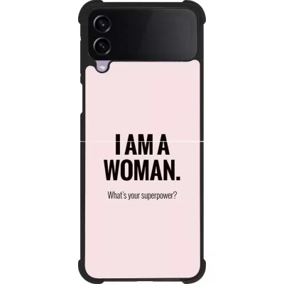 Coque Samsung Galaxy Z Flip3 5G - Silicone rigide noir I am a woman