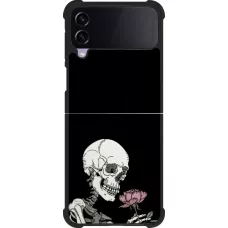 Samsung Galaxy Z Flip3 5G Case Hülle - Silikon schwarz Halloween 2023 rose and skeleton