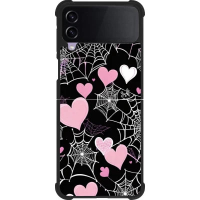 Coque Samsung Galaxy Z Flip3 5G - Silicone rigide noir Halloween 2024 girly