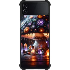 Coque Samsung Galaxy Z Flip3 5G - Silicone rigide noir Halloween Potion Magic