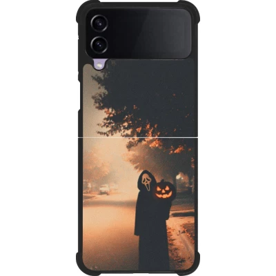 Coque Samsung Galaxy Z Flip3 5G - Silicone rigide noir Halloween 2025 Scream