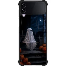 Samsung Galaxy Z Flip3 5G Case Hülle - Silikon schwarz Halloween 2026 Ghost on a swing