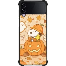 Samsung Galaxy Z Flip3 5G Case Hülle - Silikon schwarz Halloween 2026 Snoopy Halloween