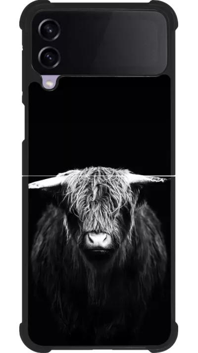 Coque Samsung Galaxy Z Flip3 5G - Silicone rigide noir Highland calf black