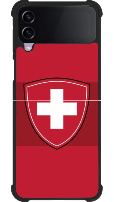 Coque Samsung Galaxy Z Flip3 5G - Silicone rigide noir Hockey World Championship Ecusson Suisse