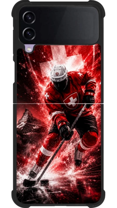Coque Samsung Galaxy Z Flip3 5G - Silicone rigide noir Hockey World Championship Player