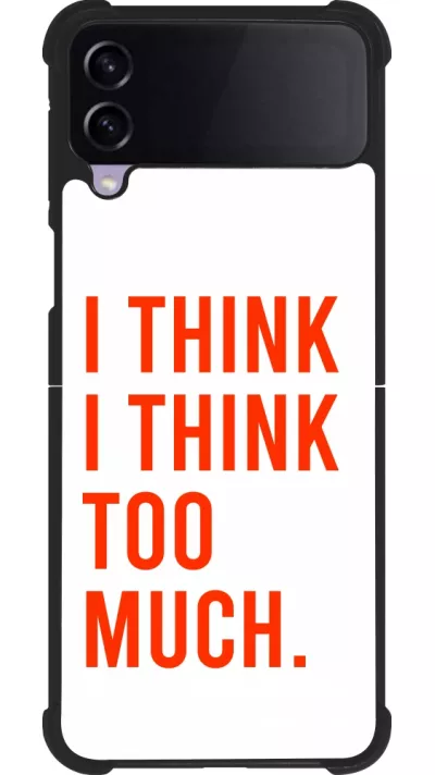 Coque Samsung Galaxy Z Flip3 5G - Silicone rigide noir I Think I Think Too Much
