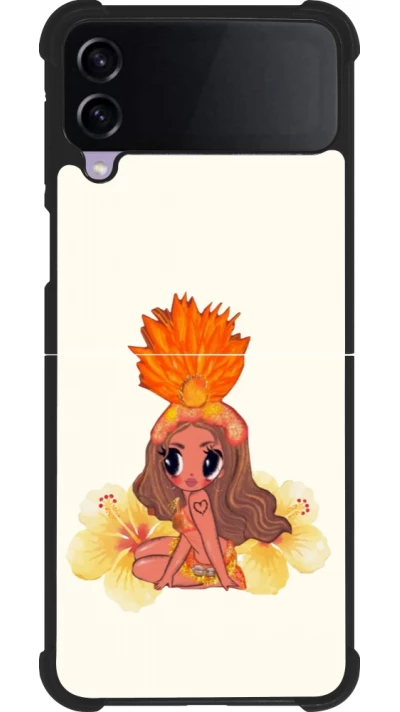 Coque Samsung Galaxy Z Flip3 5G - Silicone rigide noir Karol G Tropicoqueta