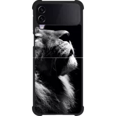 Samsung Galaxy Z Flip3 5G Case Hülle - Silikon schwarz Lion looking up