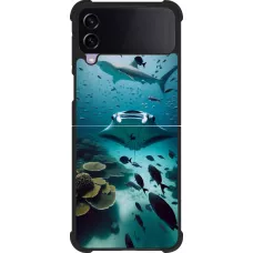 Samsung Galaxy Z Flip3 5G Case Hülle - Silikon schwarz Manta Lagune Reinigung