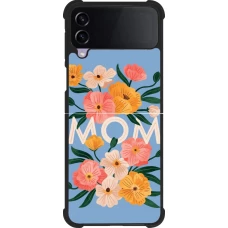 Samsung Galaxy Z Flip3 5G Case Hülle - Silikon schwarz Mom 2026 Flowers
