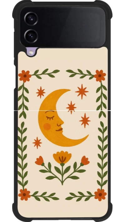 Coque Samsung Galaxy Z Flip3 5G - Silicone rigide noir Half moon stamp 2026
