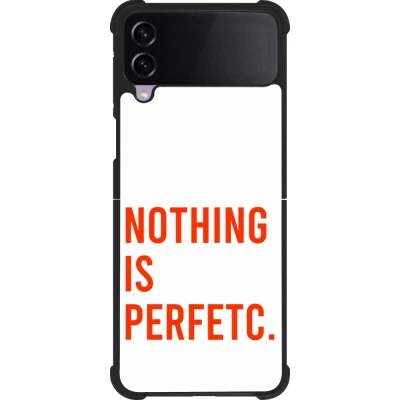 Samsung Galaxy Z Flip3 5G Case Hülle - Silikon schwarz Nothing is Perfetc