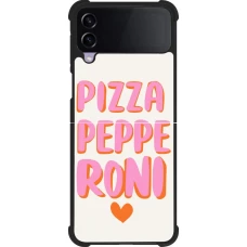 Coque Samsung Galaxy Z Flip3 5G - Silicone rigide noir Pizza pepperoni 2026