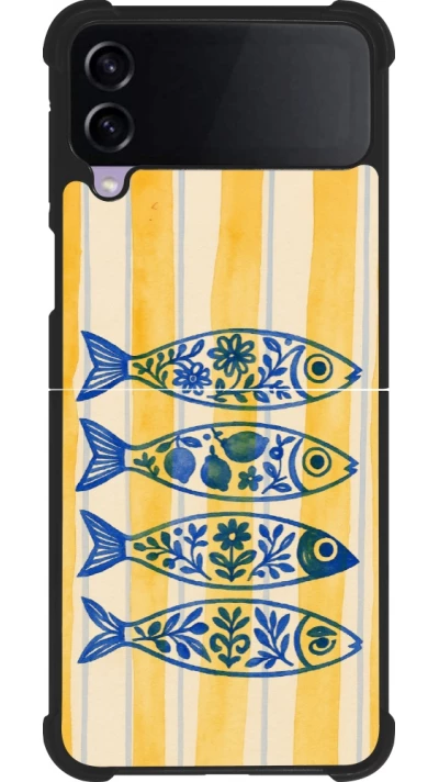 Coque Samsung Galaxy Z Flip3 5G - Silicone rigide noir Portuguese fish 2026