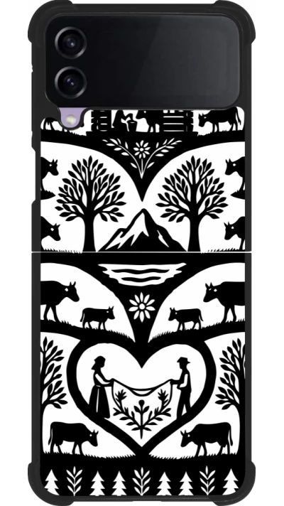 Coque Samsung Galaxy Z Flip3 5G - Silicone rigide noir Poya Suisse 2