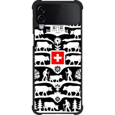 Coque Samsung Galaxy Z Flip3 5G - Silicone rigide noir Poya Suisse 3 noir