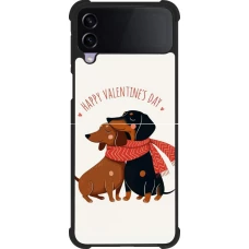 Coque Samsung Galaxy Z Flip3 5G - Silicone rigide noir Saint Valentines Day 26 Happy Valentine