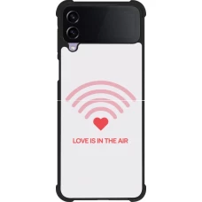 Coque Samsung Galaxy Z Flip3 5G - Silicone rigide noir Saint Valentines Day 26 Love is in the air