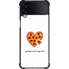 Coque Samsung Galaxy Z Flip3 5G - Silicone rigide noir Saint Valentines Day 26 You have my pizza heart