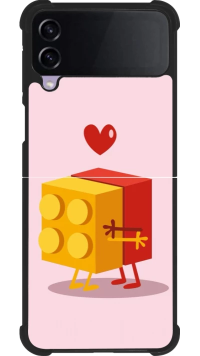 Coque Samsung Galaxy Z Flip3 5G - Silicone rigide noir Saint Valentines Day 26 Puzzle