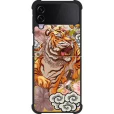 Samsung Galaxy Z Flip3 5G Case Hülle - Silikon schwarz Spring 23 japanese tiger