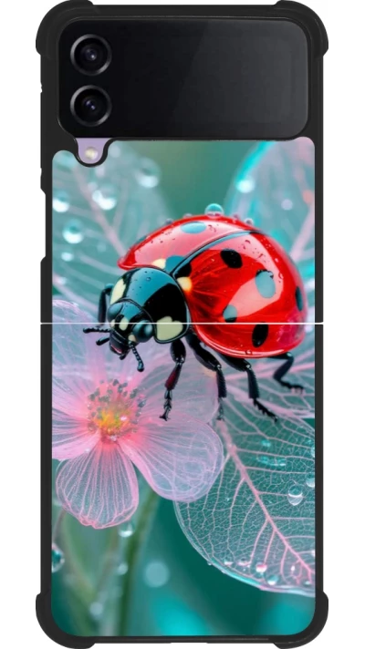 Coque Samsung Galaxy Z Flip3 5G - Silicone rigide noir Ladybird in bloom Spring 2026