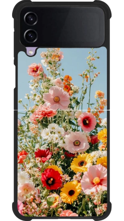 Coque Samsung Galaxy Z Flip3 5G - Silicone rigide noir Spring flowers Spring 2026