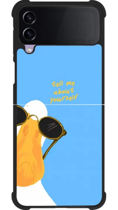 Coque Samsung Galaxy Z Flip3 5G - Silicone rigide noir Tell me about yourself Summer 2026