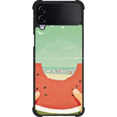 Samsung Galaxy Z Flip3 5G Case Hülle - Silikon schwarz Views through a watermelon Summer 2026
