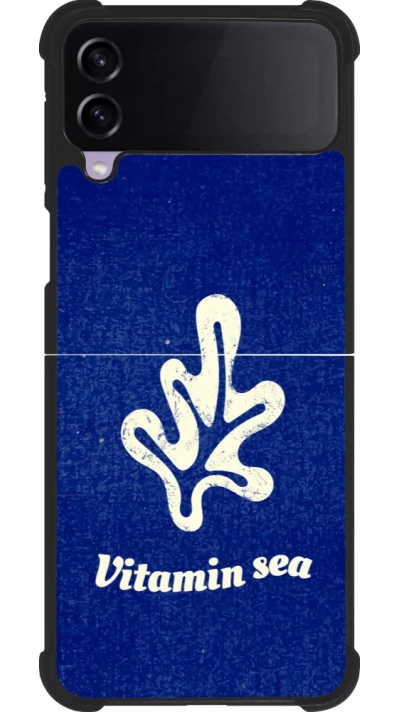 Coque Samsung Galaxy Z Flip3 5G - Silicone rigide noir Vitamin sea Summer 2026
