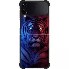 Samsung Galaxy Z Flip3 5G Case Hülle - Silikon schwarz Tiger Blue Red