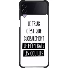 Coque Samsung Galaxy Z Flip3 5G - Silicone rigide noir Le truc globalement bats les couilles