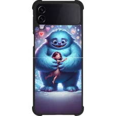 Samsung Galaxy Z Flip3 5G Case Hülle - Silikon schwarz Valentin 2024 Flauschige Liebe