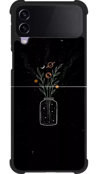 Coque Samsung Galaxy Z Flip3 5G - Silicone rigide noir Vase black